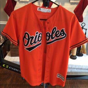 Youth Majestic Orange Baltimore Orioles Official Cool Base Jersey (Machado)